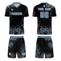 Custom Gray Blue Jerseys for Men Women Personalized Soccer Uniforms for Adult and Kid enthsush
