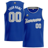 Custom Stitched Basketball Jersey for Men, Women  And Kids Royal-Gray