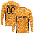 Custom Basketball Soccer Football Shooting Long T-Shirt for Adults and Kids Star-Orange enthsush