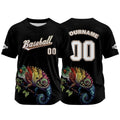 Custom Black Baseball Jersey Personalized Baseball Shirt for Men Women Kids Youth enthsush