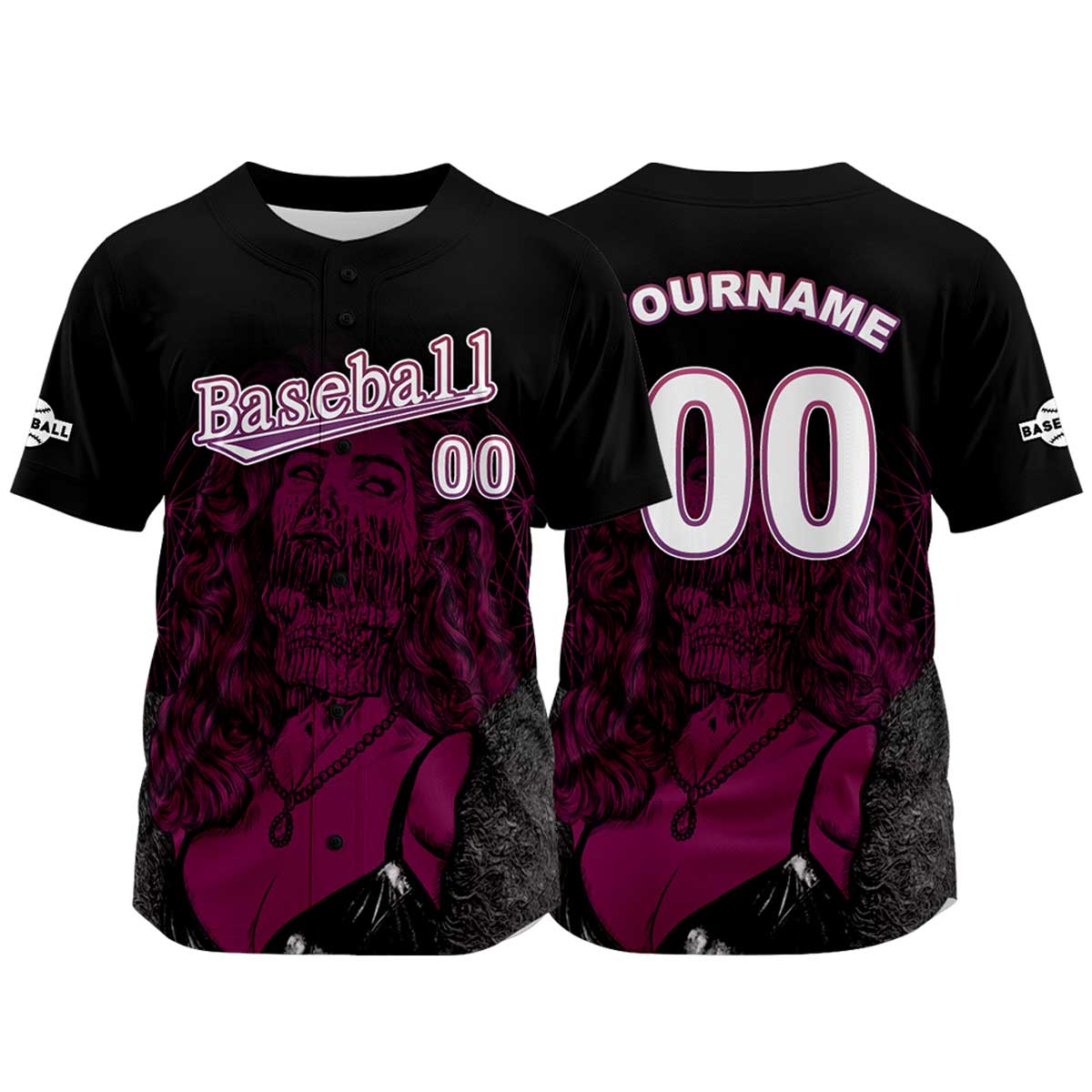 Custom Black Jersey Personalized Baseball Shirt for Men Women Kids Youth enthsush