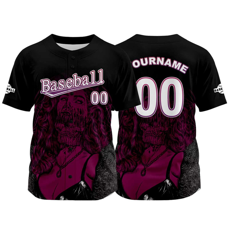 Custom Black Jersey Personalized Baseball Shirt for Men Women Kids Youth