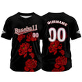 Custom Black Jersey Personalized Baseball Shirt for Men Women Kids Youth enthsush