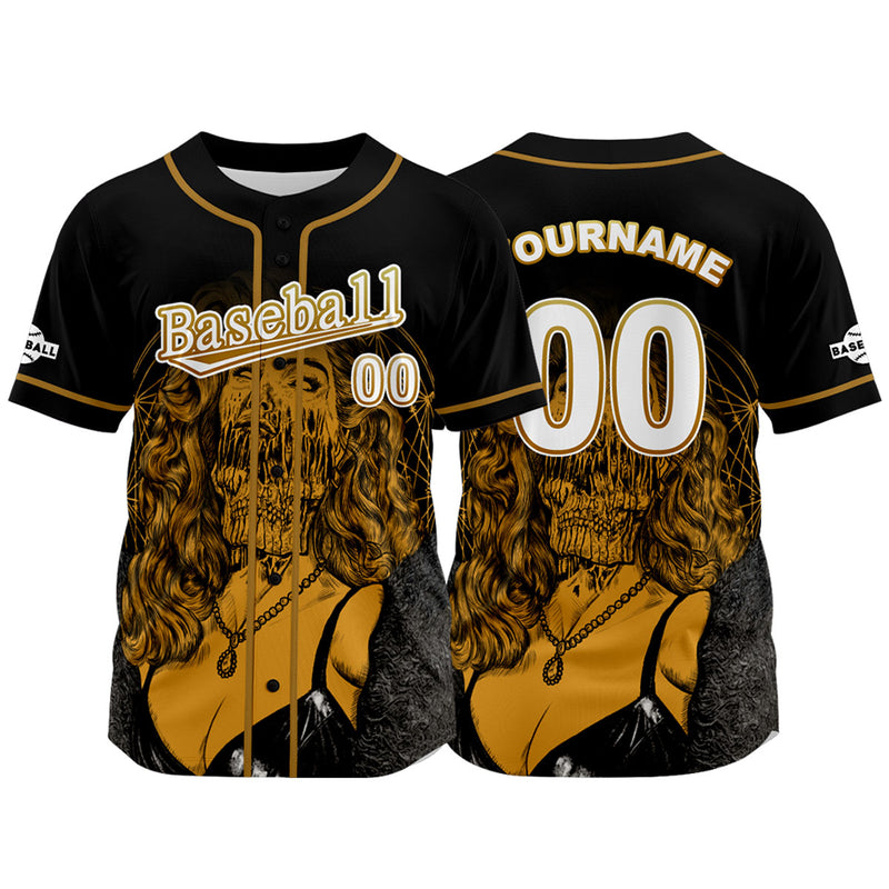 Custom Black Jersey Personalized Baseball Shirt for Men Women Kids Youth