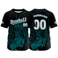 Custom Black Jersey Personalized Baseball Shirt for Men Women Kids Youth enthsush