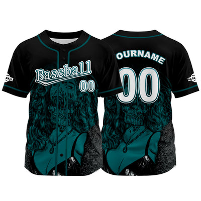 Custom Black Jersey Personalized Baseball Shirt for Men Women Kids Youth enthsush