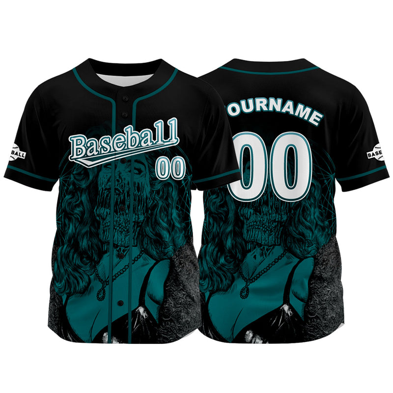 Custom Black Jersey Personalized Baseball Shirt for Men Women Kids Youth