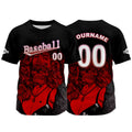 Custom Black Jersey Personalized Baseball Shirt for Men Women Kids Youth enthsush