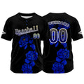 Custom Black Jersey Personalized Baseball Shirt for Men Women Kids Youth enthsush