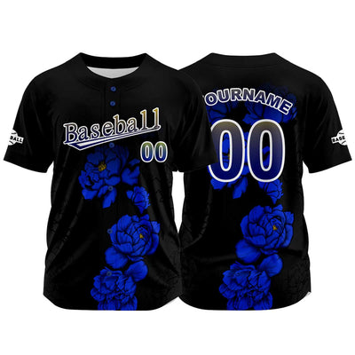 Custom Black Jersey Personalized Baseball Shirt for Men Women Kids Youth enthsush