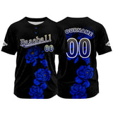 Custom Black Jersey Personalized Baseball Shirt for Men Women Kids Youth