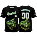 Custom Black Baseball Jersey Personalized Baseball Shirt for Men Women Kids Youth