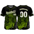 Custom Black Jersey Personalized Baseball Shirt for Men Women Kids Youth enthsush