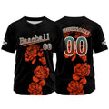 Custom Black Jersey Personalized Baseball Shirt for Men Women Kids Youth enthsush