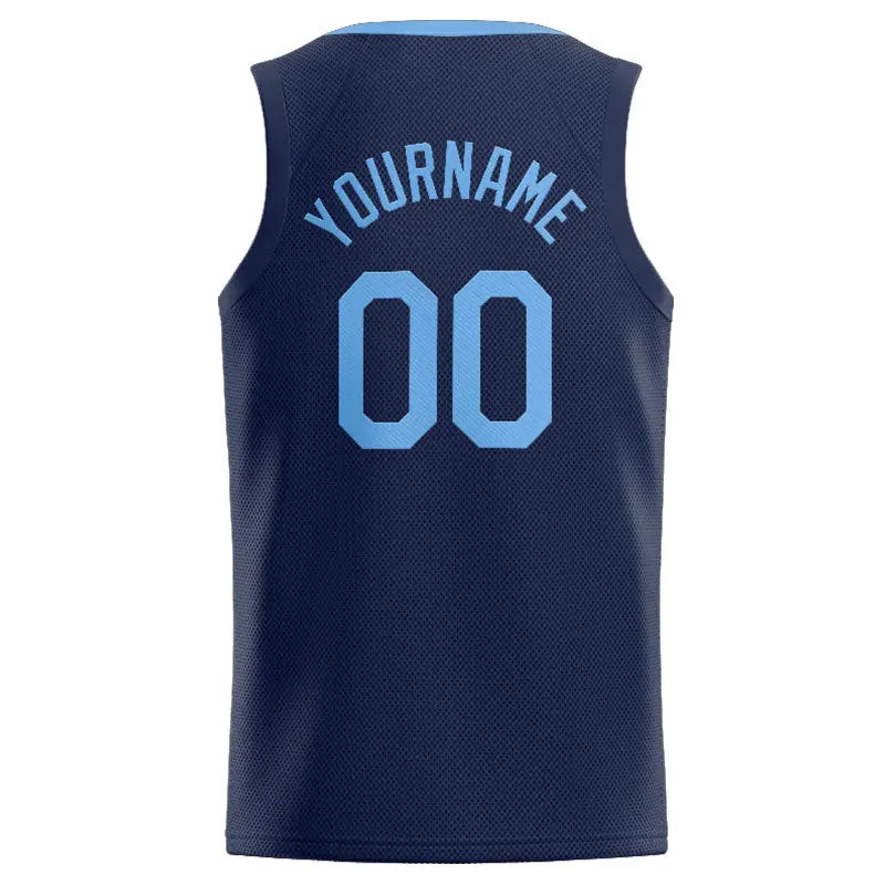 Custom Stitched Basketball Jersey for Men, Women And Kids Navy-Light Blue enthsush