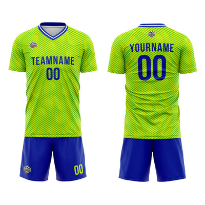 Custom Soccer Jerseys for Men Women Personalized Soccer Uniforms for Adult and Kid Green-Blue enthsush