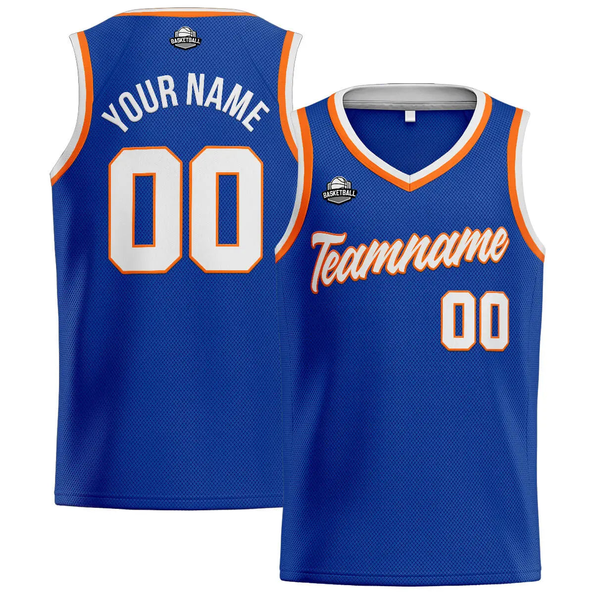 Custom Stitched Basketball Jersey for Men, Women  And Kids Royal-White-Orange enthsush