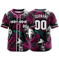 Custom Baseball Jersey Personalized Baseball Shirt for Men Women Kids Youth Teams Stitched and Print Rose Skull&Rose enthsush