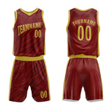 Custom Basketball Jersey Uniform Suit Printed Your Logo Name Number Crimson