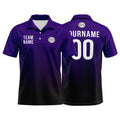 Custom Purple Black Football Polo Shirts Add Your Unique Logo/Name/Number enthsush