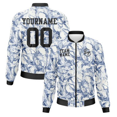 Custom Long Sleeve Windbreaker Jackets Uniform Printed Your Logo Name Number Marble enthsush