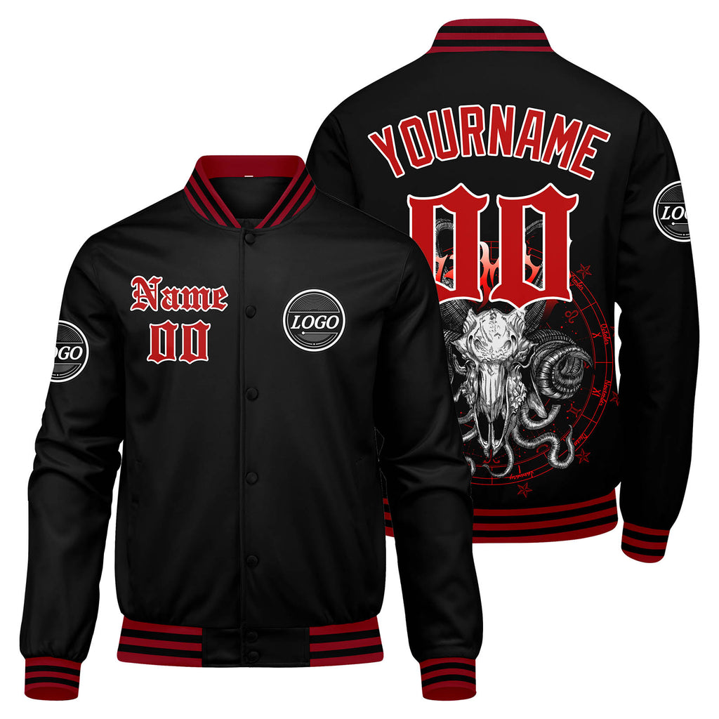 Custom Varsity Jacket Letterman jacket for Men, Women and Youth Red enthsush