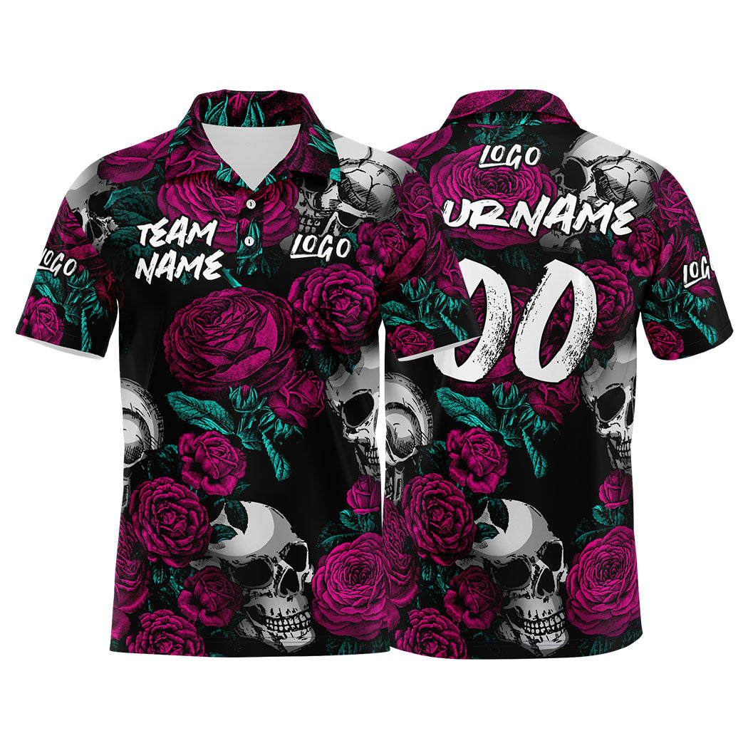 Custom Football Polo Shirts  Add Your Unique Logo/Name/Number Rose enthsush