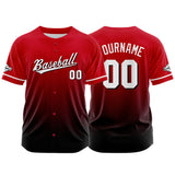 Custom Full Print Design Authentic Baseball Jersey red-black