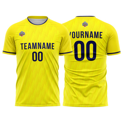 Custom Soccer Jerseys for Men Women Personalized Soccer Uniforms for Adult and Kid Yellow-Navy enthsush