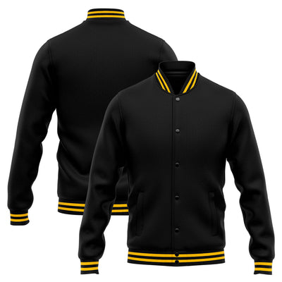 Custom Varsity Jacket Letterman jacket for Men, Women and Youth Yellow Black enthsush