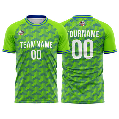 Custom Soccer Jerseys for Men Women Personalized Soccer Uniforms for Adult and Kid Green-Blue enthsush