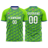 Custom Soccer Jerseys for Men Women Personalized Soccer Uniforms for Adult and Kid Green-Blue