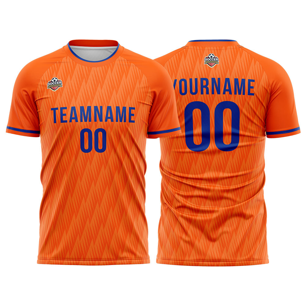 Custom Soccer Jerseys for Men Women Personalized Soccer Uniforms for Adult and Kid Orange-White enthsush