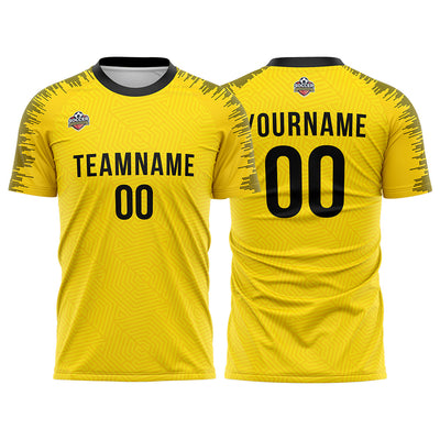 Custom Soccer Jerseys for Men Women Personalized Soccer Uniforms for Adult and Kid Yellow-Black enthsush