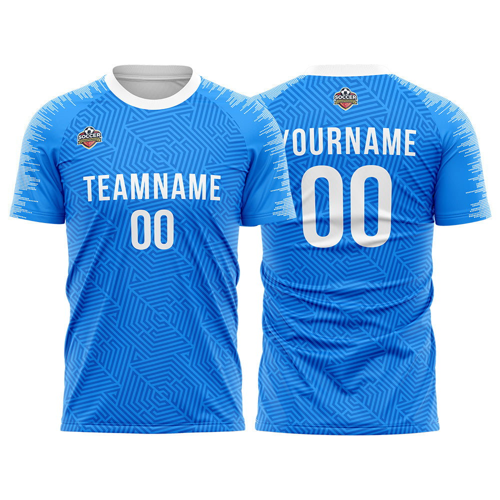 Custom Soccer Jerseys for Men Women Personalized Soccer Uniforms for Adult and Kid Blue-White enthsush