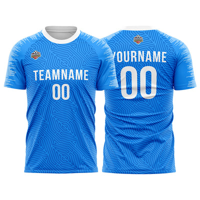 Custom Soccer Jerseys for Men Women Personalized Soccer Uniforms for Adult and Kid Blue-White enthsush