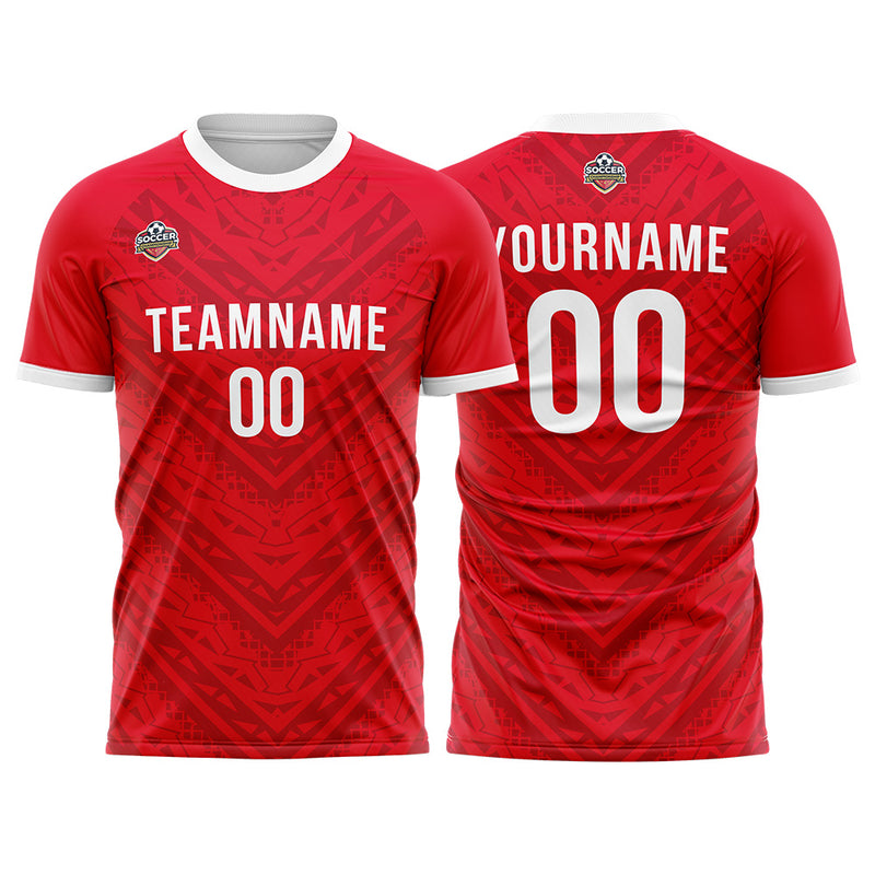 Custom Soccer Jerseys for Men Women Personalized Soccer Uniforms for Adult and Kid Red-White