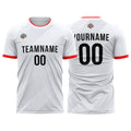 Custom Soccer Jerseys for Men Women Personalized Soccer Uniforms for Adult and Kid White-Black enthsush