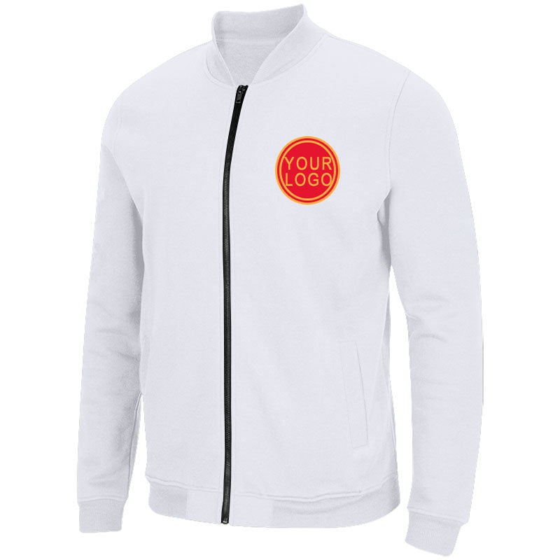 Custom Long Sleeve Windbreaker Jackets Uniform Printed Your Logo Name Number White-Red-Yellow enthsush