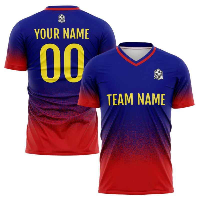 Custom Soccer Jerseys for Men Women Personalized Soccer Uniforms for Adult and Kid Red&Royal