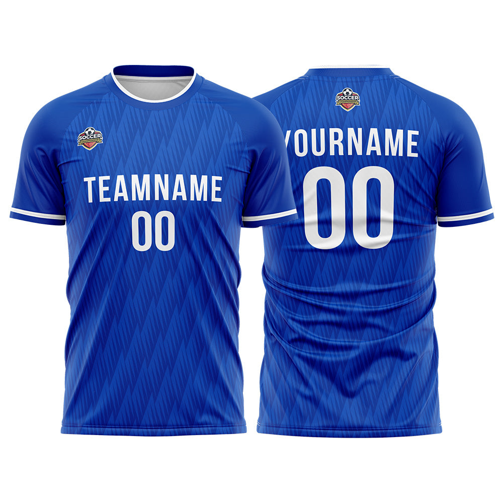 Custom Soccer Jerseys for Men Women Personalized Soccer Uniforms for Adult and Kid Royal-White enthsush