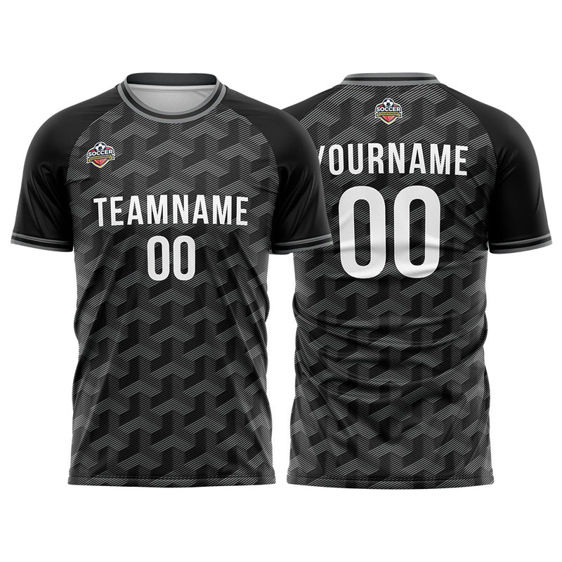 Custom Soccer Jerseys for Men Women Personalized Soccer Uniforms for Adult and Kid Black-Dark Gray