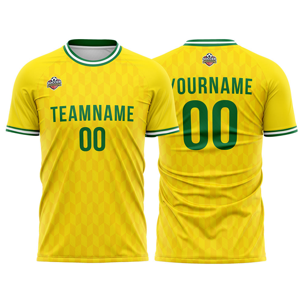 Custom Soccer Jerseys for Men Women Personalized Soccer Uniforms for Adult and Kid Yellow-Royal enthsush