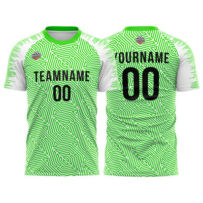 Custom Soccer Jerseys for Men Women Personalized Soccer Uniforms for Adult and Kid Green-White enthsush