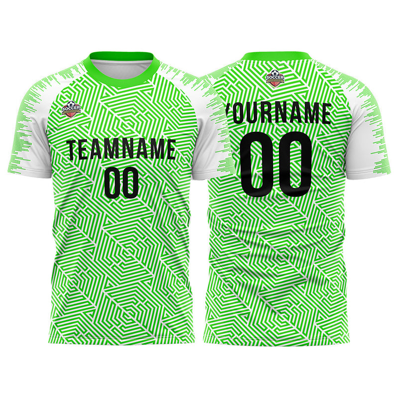 Custom Soccer Jerseys for Men Women Personalized Soccer Uniforms for Adult and Kid Green-White