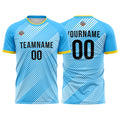 Custom Soccer Jerseys for Men Women Personalized Soccer Uniforms for Adult and Kid Light Blue-White enthsush
