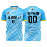 Custom Soccer Jerseys for Men Women Personalized Soccer Uniforms for Adult and Kid Light Blue-White