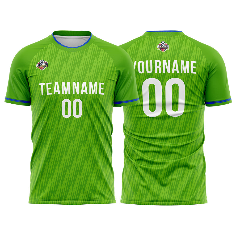 Custom Soccer Jerseys for Men Women Personalized Soccer Uniforms for Adult and Kid Green-Blue enthsush