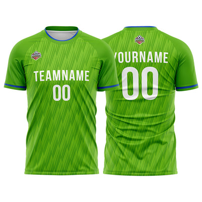Custom Soccer Jerseys for Men Women Personalized Soccer Uniforms for Adult and Kid Green-Blue enthsush