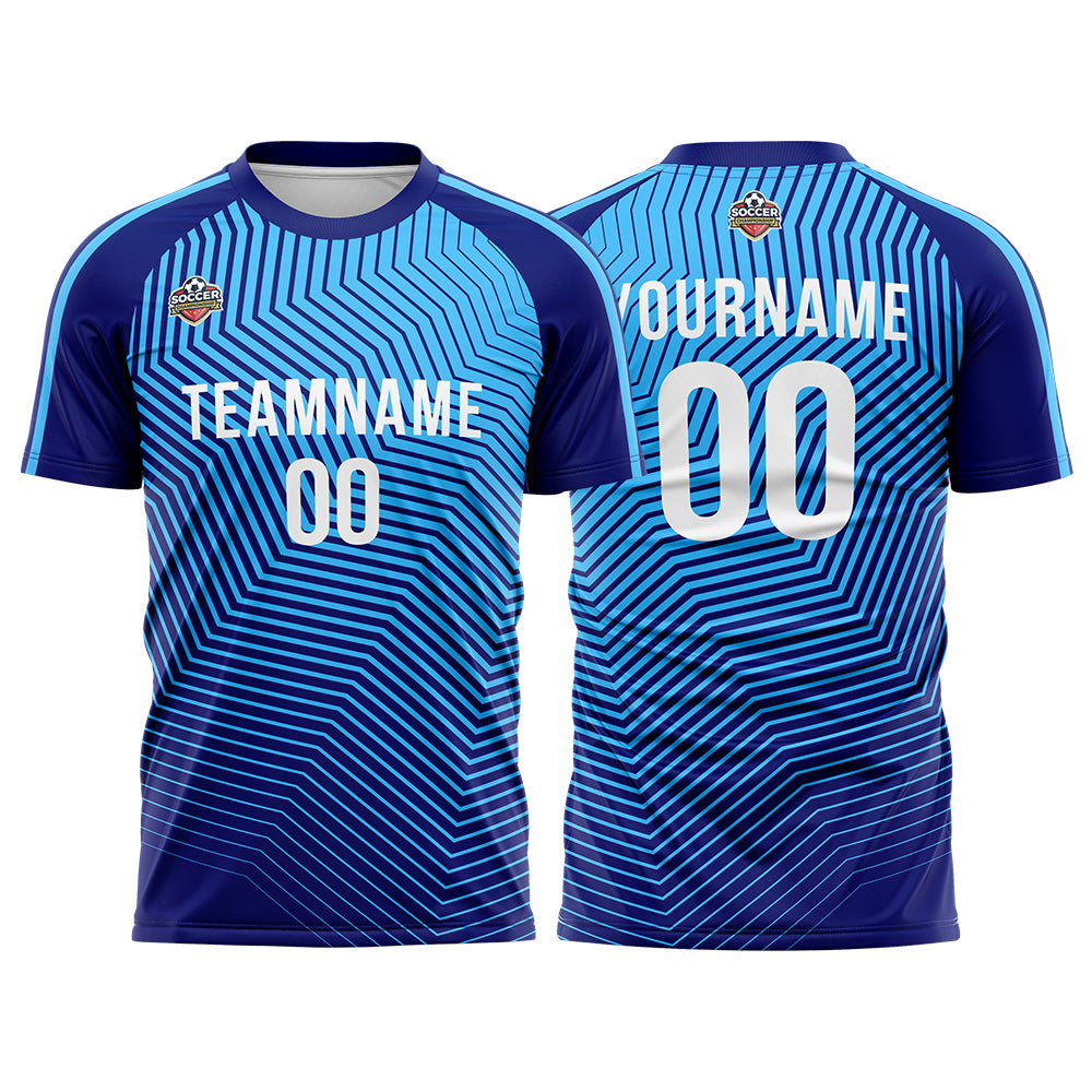 Custom Soccer Jerseys for Men Women Personalized Soccer Uniforms for Adult and Kid Royal-Light Blue enthsush